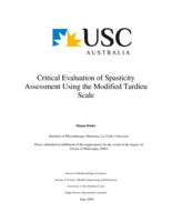 Critical Evaluation of Spasticity Assessment Using the Modified Tardieu Scale
