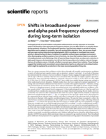 Shifts in broadband power and alpha peak frequency observed during long‑term isolation