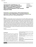 Intraoperative Cell Salvage as an Alternative to Allogeneic (Donated) Blood Transfusion: A Prospective Observational Evaluation of the Immune Response Profile