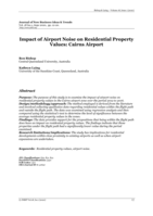 Impact of Airport Noise on Residential Property Values: Cairns Airport
