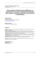 DEA analysis of Performance Efficiency in Australian Universities using Student Success Rates against Attrition, Retention and Student to Staff Ratios