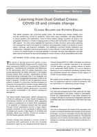 Learning from Dual Global Crises: COVID-19 and climate change