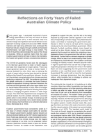Reflections on Forty Years of Failed Australian Climate Policy