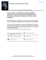 Gully erosion susceptibility mapping (GESM) using machine learning methods optimized by the multi-collinearity analysis and K-fold cross-validation