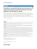 Prevalence, associated factors and outcomes of pressure injuries in adult intensive care unit patients: the DecubICUs study