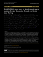 ENIGMA MDD: seven years of global neuroimaging studies of major depression through worldwide data sharing