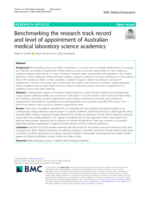 Benchmarking the research track record and level of appointment of Australian medical laboratory science academics