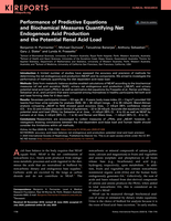 Performance of Predictive Equations and Biochemical Measures Quantifying Net Endogenous Acid Production and the Potential Renal Acid Load