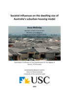 Societal influences on the dwelling size of Australia's suburban housing model