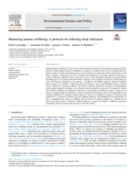 Measuring human wellbeing: A protocol for selecting local indicators
