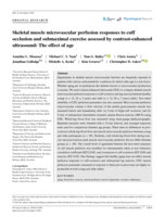 Skeletal muscle microvascular perfusion responses to cuff occlusion and submaximal exercise assessed by contrast‐enhanced ultrasound: The effect of age