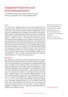 Guest Editorial: Integrated Urban Grey and Green Infrastructures