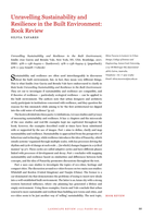 Book Review: Unravelling sustainability and resilience in the built environment