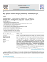 Risk factors for indicators of opioid-related harms amongst people living with chronic non-cancer pain: Findings from a 5-year prospective cohort study