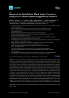 Venom of the Red-Bellied Black Snake Pseudechis porphyriacus Shows Immunosuppressive Potential