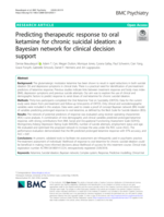 Predicting therapeutic response to oral ketamine for chronic suicidal ideation: a Bayesian network for clinical decision support