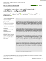 Urbanization is associated with modifications in DNA methylation in a small passerine bird