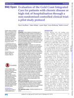 Evaluation of the Gold Coast Integrated Care for patients with chronic disease or high risk of hospitalisation through a non-randomised controlled clinical trial: a pilot study proposal