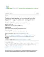 The patient, case, individual and environmental factors that impact on the surgical count process: An integrative review