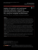 Validity of treadmill- and track-based individual calibration methods for estimating free-living walking speed and VO2 using the Actigraph accelerometer