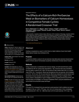 The effects of a calcium-rich pre-exercise meal on biomarkers of calcium homeostasis in competitive female cyclists: a randomised crossover trial