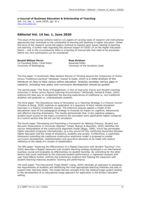 Editorial Vol. 14 Iss. 1, June 2020