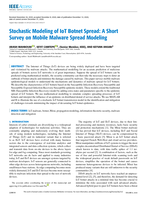 Stochastic modeling of IoT Botnet spread: A short survey on mobile malware spread modeling