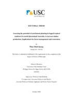Assessing the potential of enrichment planting in logged tropical rainforest in north Queensland Australia, to increase timber production: Implications for forest management and restoration