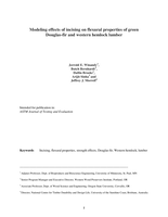 Modeling Effects of Incising on Flexural Properties of Green Douglas Fir and Western Hemlock Lumber