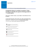 Complexity theory in accident causation: Using AcciMap to identify the systems thinking tenets in 11 catastrophes