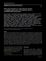 White matter disturbances in major depressive disorder: a coordinated analysis across 20 international cohorts in the ENIGMA MDD working group