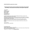 Cerebrovascular function and its association with systemic artery function and stiffness in older adults with and without mild cognitive impairment: Supplementary material