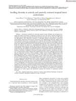 Seedling diversity in actively and passively restored tropical forest understories