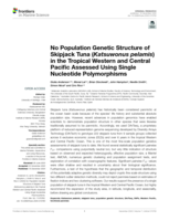 No Population Genetic Structure of Skipjack Tuna (Katsuwonus pelamis) in the Tropical Western and Central Pacific Assessed Using Single Nucleotide Polymorphisms