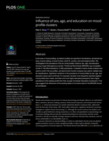 Influence of sex, age, and education on mood profile clusters
