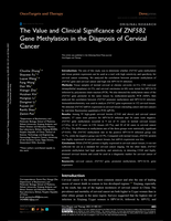 The Value and Clinical Significance of ZNF582 Gene Methylation in the Diagnosis of Cervical Cancer