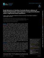 Koala Retrovirus in Northern Australia Shows a Mixture of Stable Endogenization and Exogenous Lineage Diversification within Fragmented Koala Populations