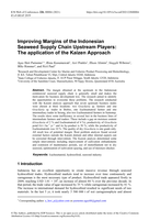 Improving Margins of the Indonesian Seaweed Supply Chain Upstream Players: The application of the Kaizen Approach