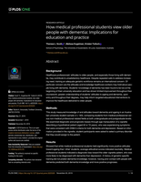 How medical professional students view older people with dementia: Implications for education and practice