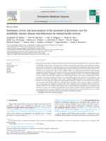 Systematic review and meta-analysis of the provision of preventive care for modifiable chronic disease risk behaviours by mental health services