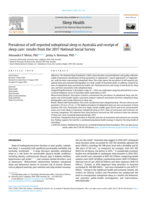 Prevalence of self-reported suboptimal sleep in Australia and receipt of sleep care: results from the 2017 National Social Survey