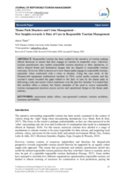 Theme Park Disasters and Crisis Management – New Insights towards A Duty of Care in Responsible Tourism Management