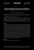 Border interceptions of forest insects established in Australia: intercepted invaders travel early and often