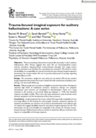 Trauma-focused imaginal exposure for auditory hallucinations: A case series