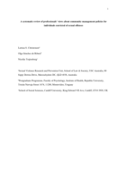 A systematic review of professionals’ views about community management policies for individuals convicted of sexual offenses