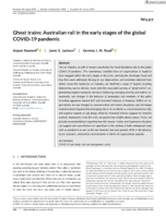 Ghost trains: Australian rail in the early stages of the global COVID‐19 pandemic