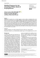 Mobility Programs for the Hospitalized Older Adult: A Scoping Review