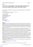 The Role of Virtual Reality in Improving Health Outcomes for Community-Dwelling Older Adults: Systematic Review