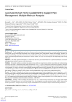 Automated Smart Home Assessment to Support Pain Management: Multiple Methods Analysis