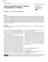 Interpreting Health Events in Big Data Using Qualitative Traditions